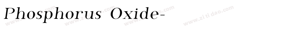 Phosphorus Oxide字体转换